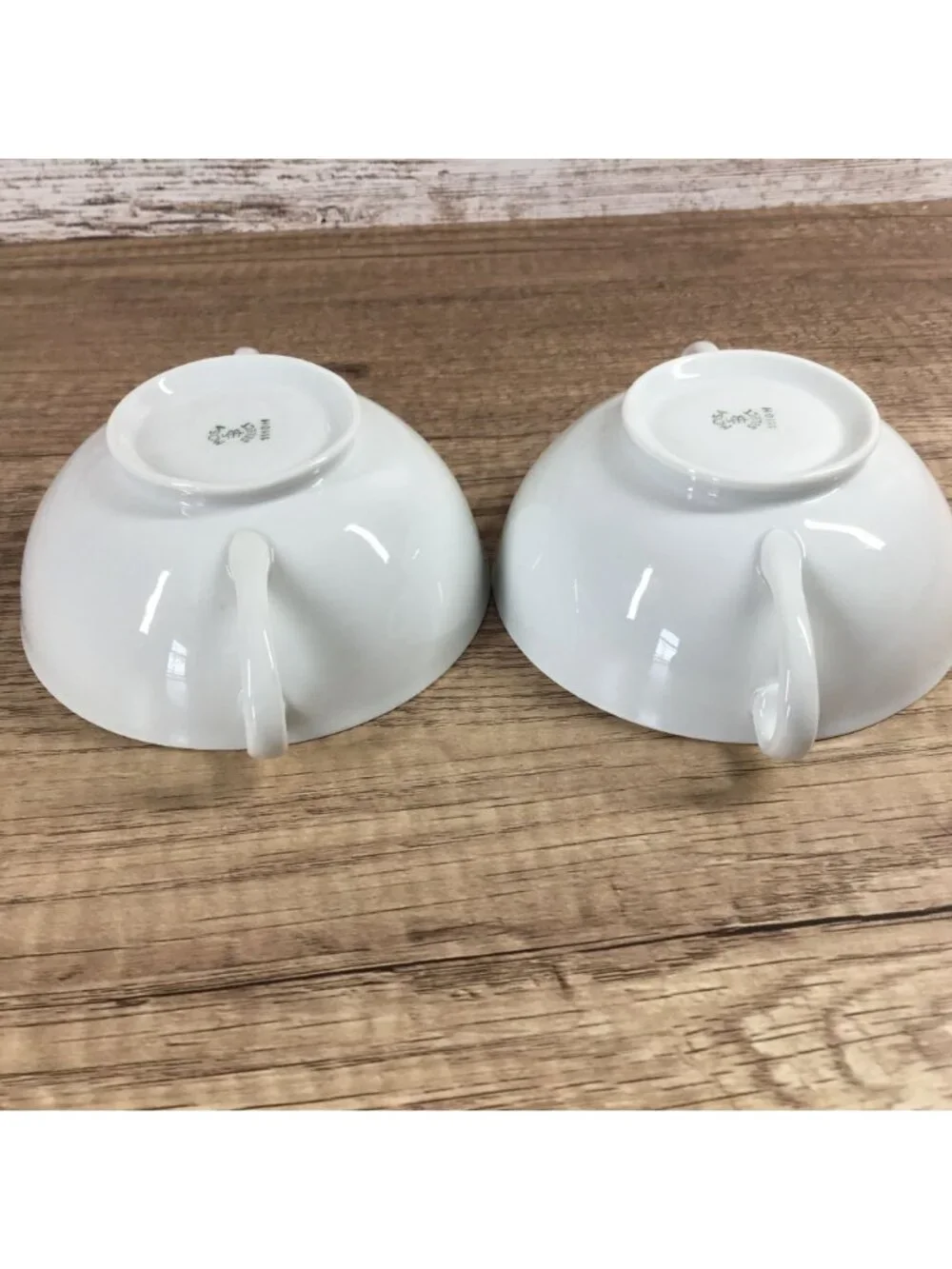 Mosa Select Japan Set of 2 White Porcelain Double-Handled Soup Bowls